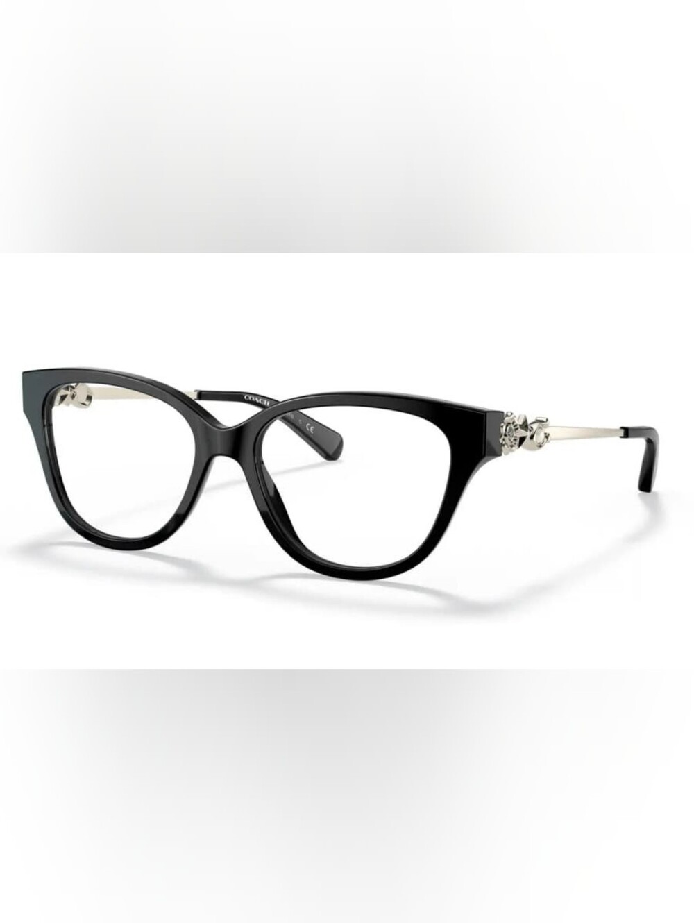 Coach Black Cat-Eye Acetate Glasses